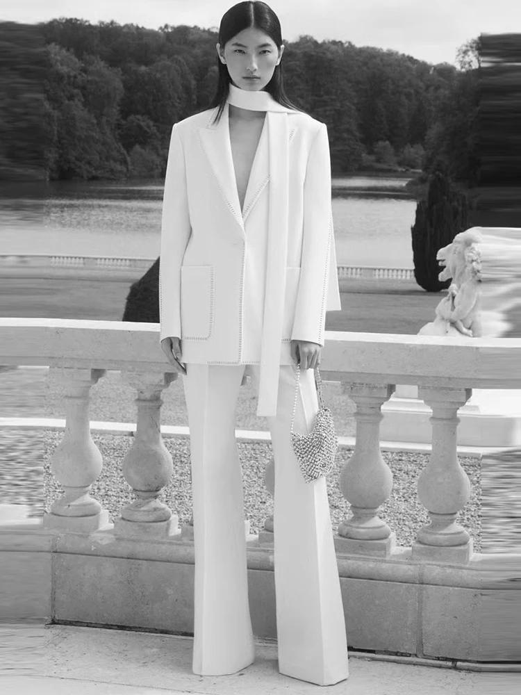 Ensemble de costume de créateur HIGH STREET, dernière mode 2026, pour femme, avec blazer à bouton un