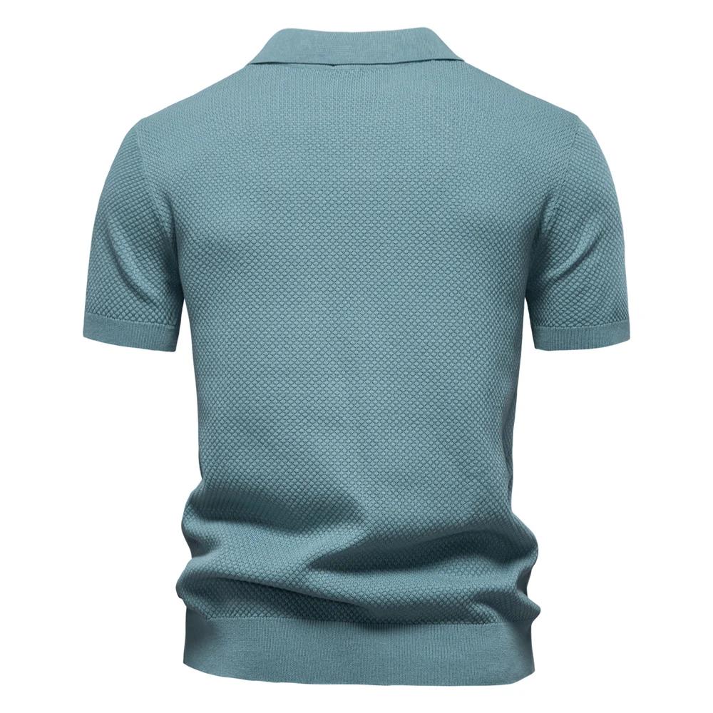 2025 nouveau été Premium couleur unie hommes Polo de Golf pour col tissu respirant Social haut décon
