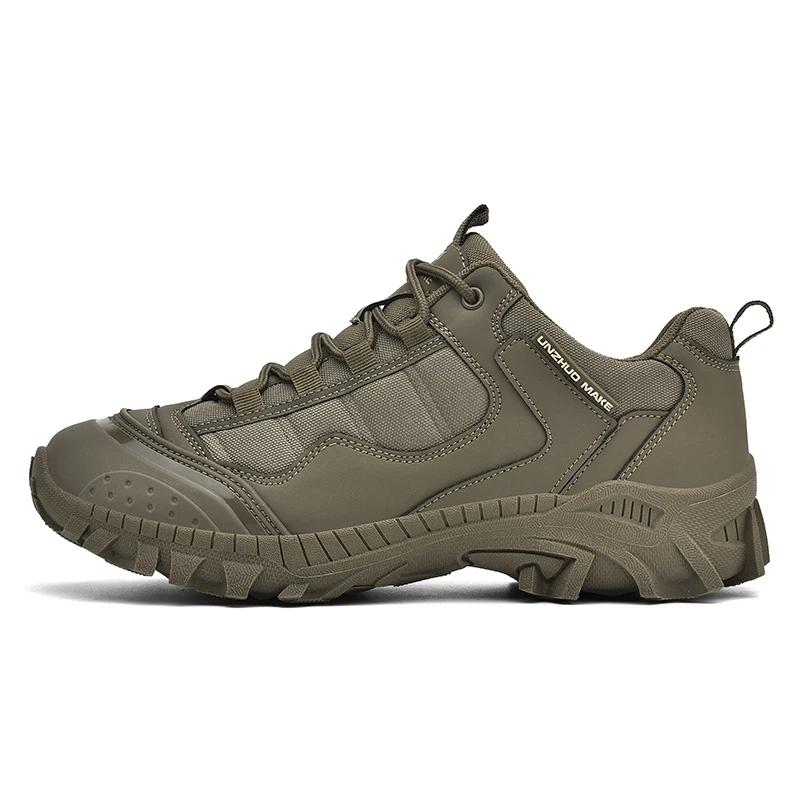 Hommes bottes tactiques anti-dérapant travail à lacets unisexe armée chaussures en plein air randonn