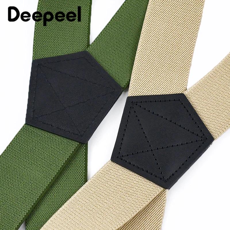 Deepeel 3.8*125 cm mode hommes bretelles adulte 2 Clips côté bretelles en plastique sangle pour cein