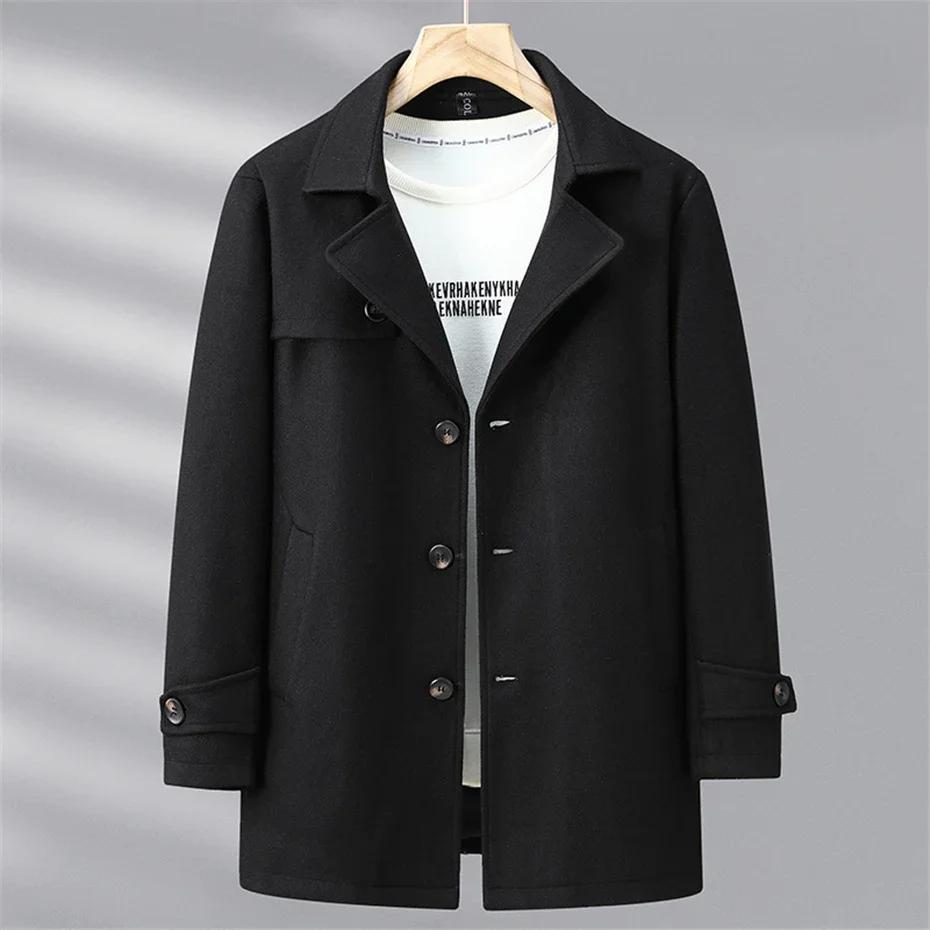 Veste en laine hommes grande taille 12XL couleur unie vestes manteaux en laine mâle automne hiver lo