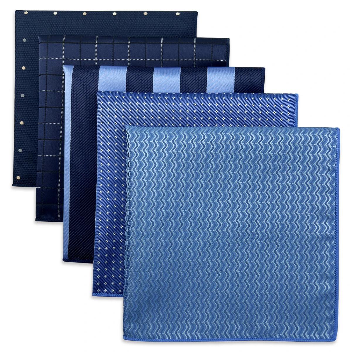 Assortiment de mouchoirs carrés de poche pour hommes, 5 pièces, grands accessoires colorés, cadeau d