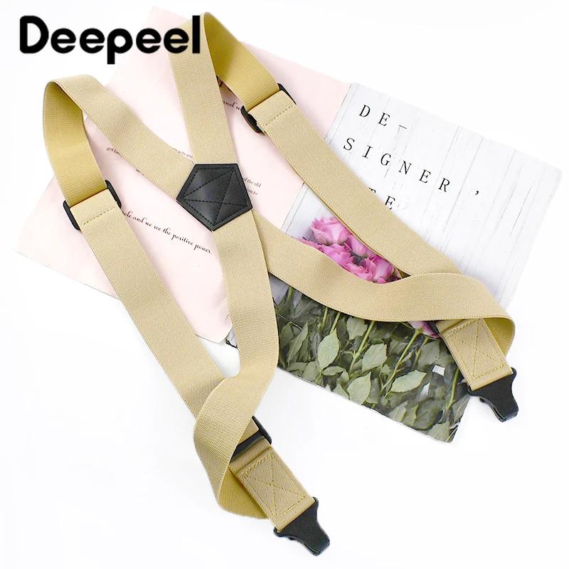 Deepeel 3.8*125 cm mode hommes bretelles adulte 2 Clips côté bretelles en plastique sangle pour cein