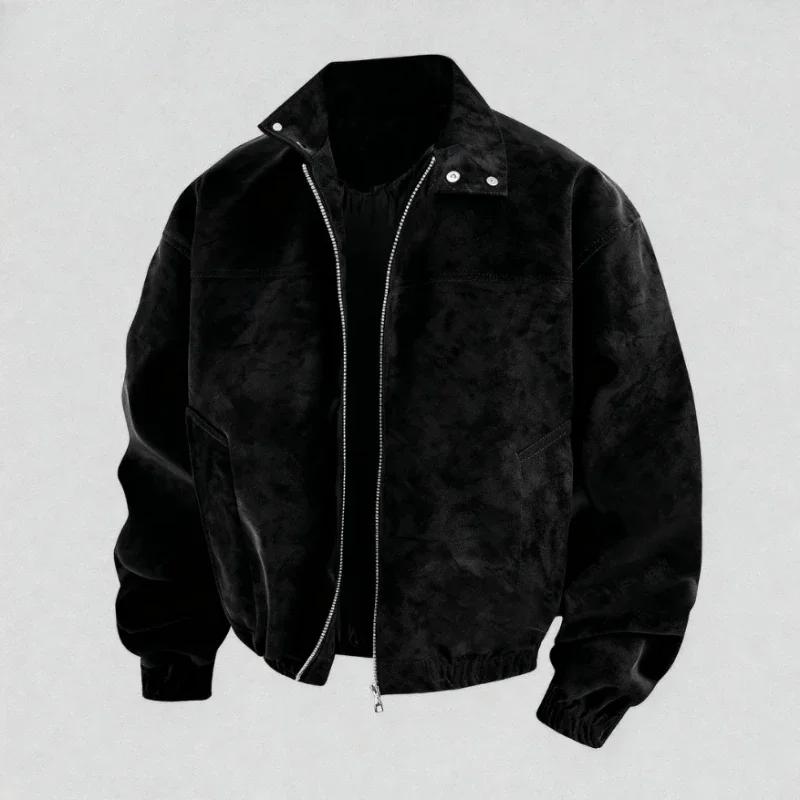 2025 hommes veste en cuir moto veste automne hiver nouveaux hommes mode décontracté vestes courtes m