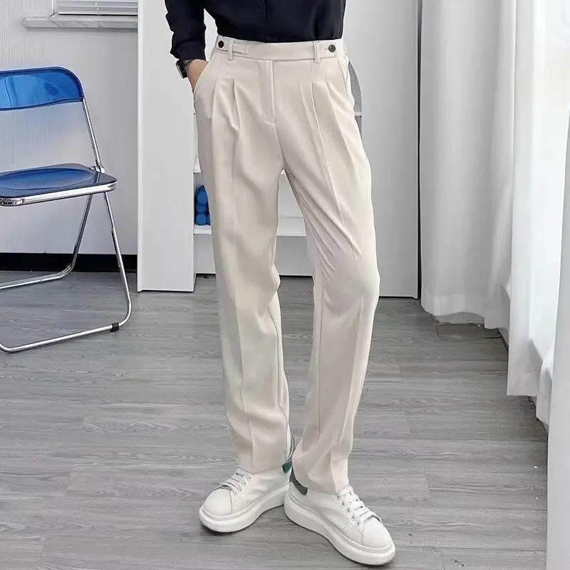Ltalian Style Gentleman costume pantalon pour hommes affaires décontracté coupe ajustée Napoli panta
