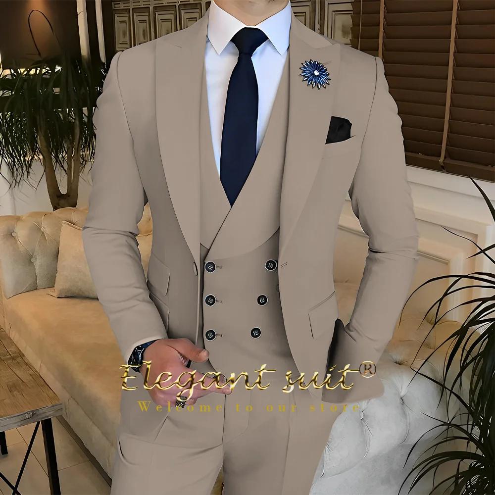 Costume 3 pièces pour homme, costume formel sur mesure pour les mariages et autres occasions (veste 