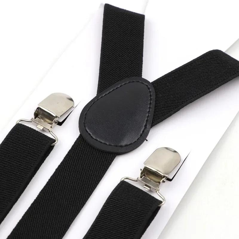 Nouveaux hommes bretelles haute élastique réglable 3 Clips solides bretelles robuste W pantalon bret