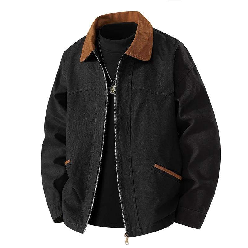 Veste pour homme 100% coton, manteaux safari, automne, surdimensionné, 6XL 7XL 8XL, grande taille, c