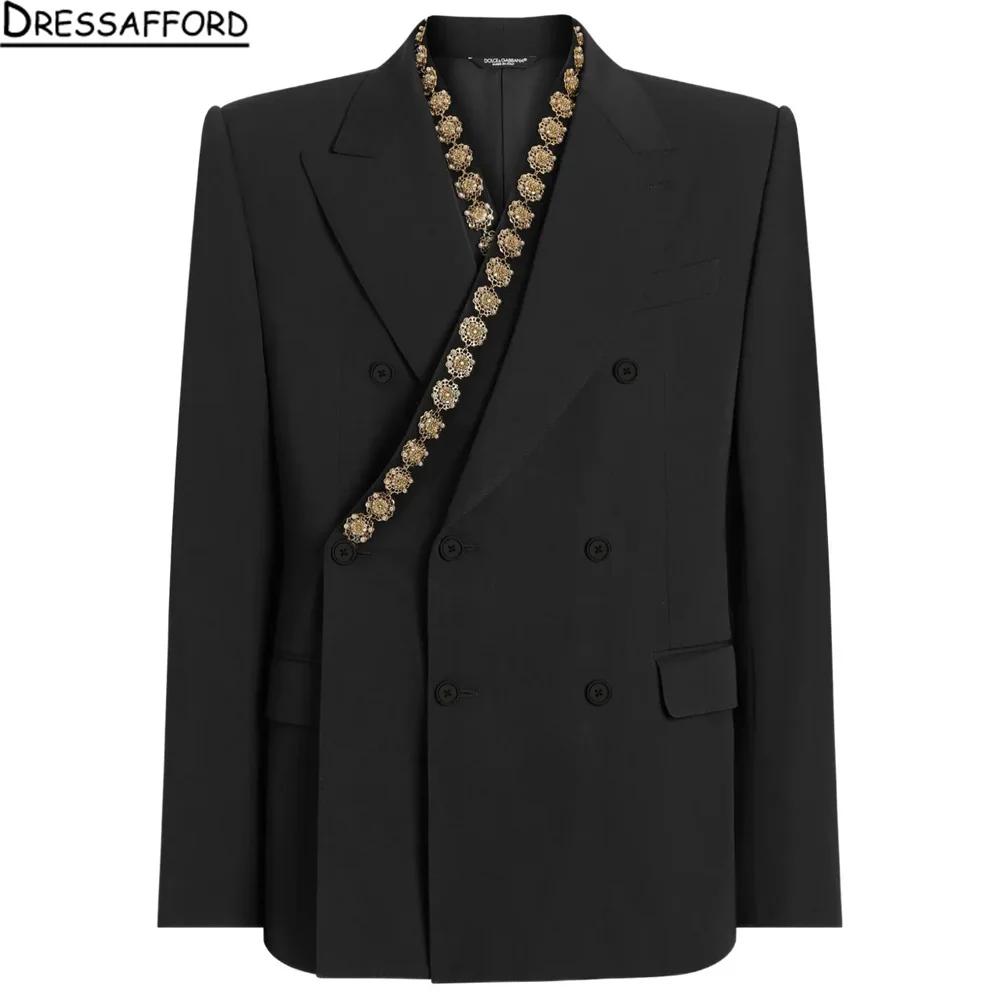 Smokings noirs pour hommes, costumes noirs 2 pièces, sur mesure, élégants, de haute qualité, coupe a