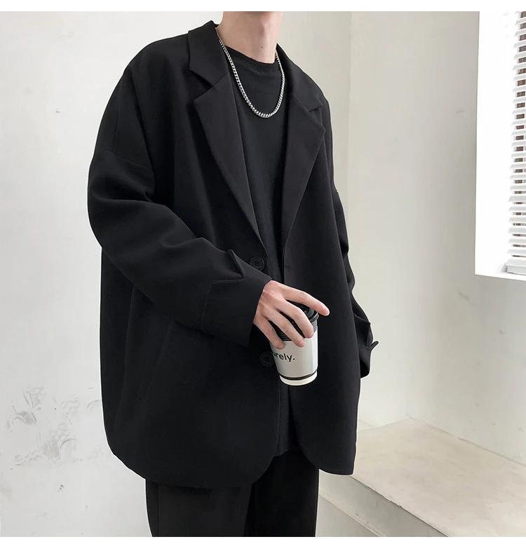 Blazer masculino luxo style britannique hommes loisirs à la mode ample costume vestes mâle luxe vest