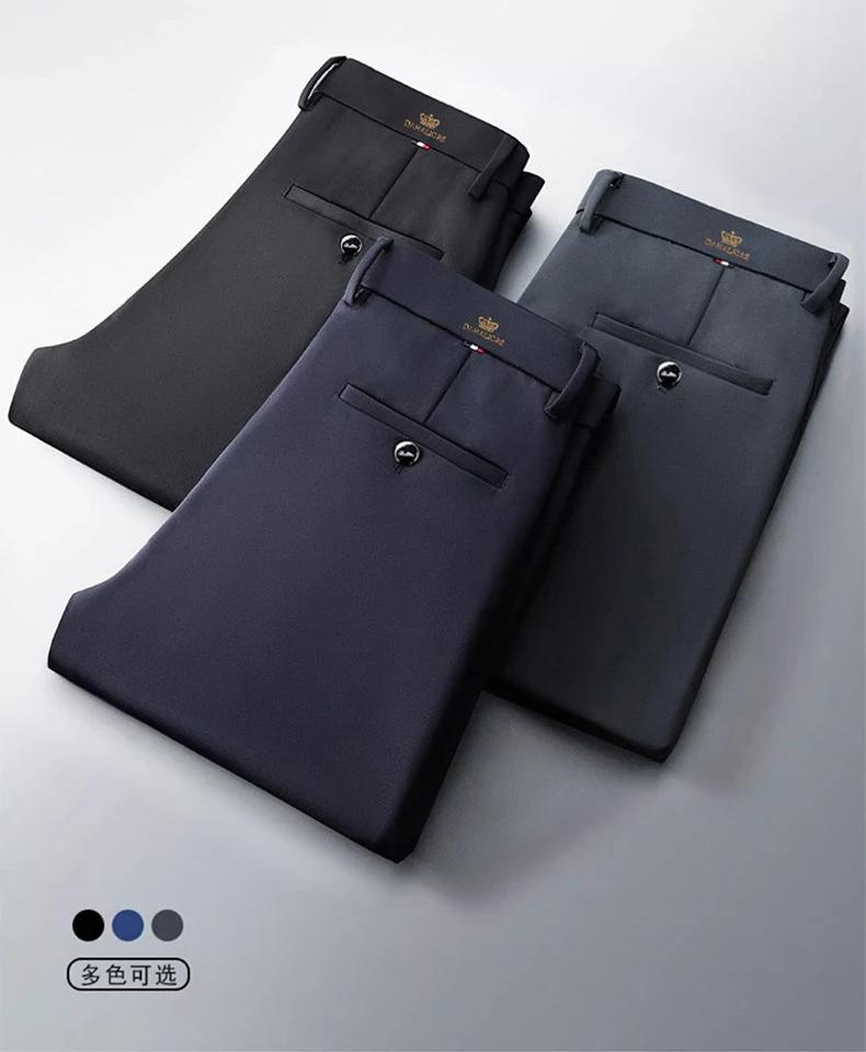 Pantalon d'affaires pour hommes en tissu très extensible adapté à toutes les saisons, doté d'une cei