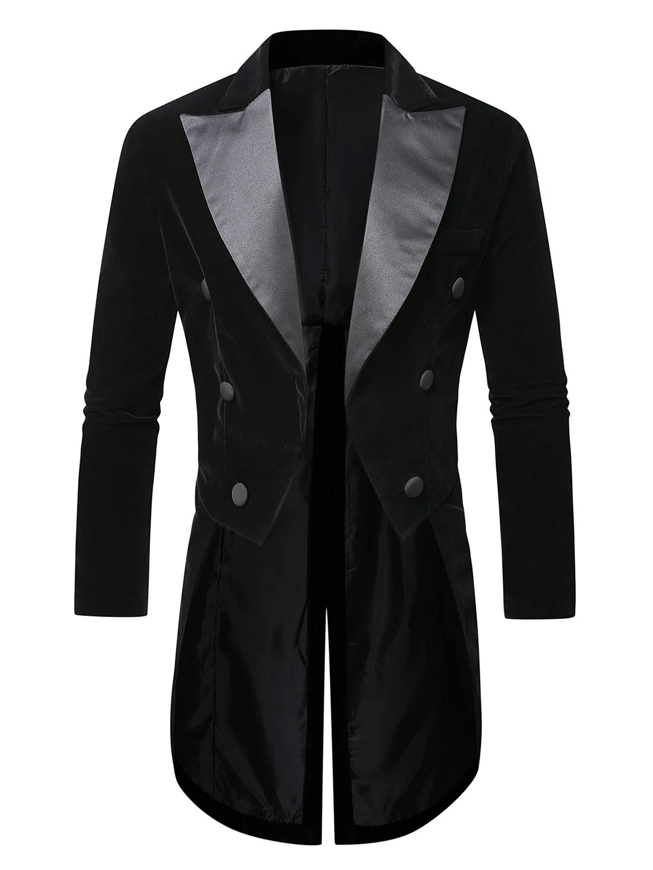 Veste de smoking élégante en velours noir pour hommes – Vêtements de cérémonie pour banquets, mariag