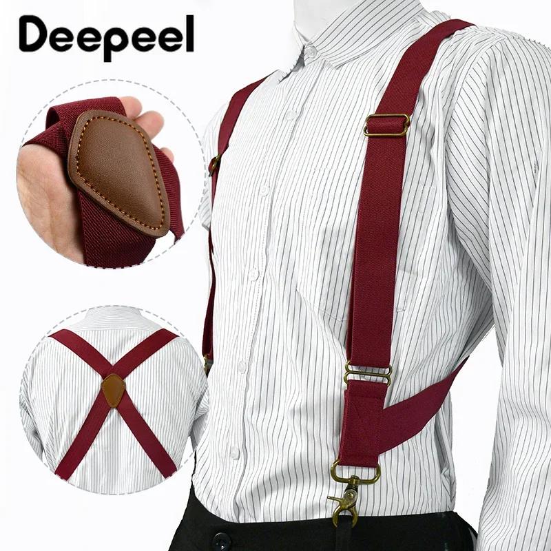 Bretelles Deepeel Réglables pour Homme Adulte, Bretelles de Costume artificiel astiques, Bretelles S