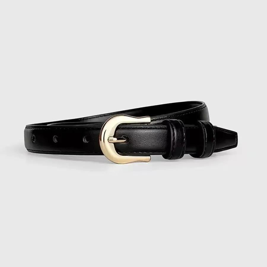 Ceinture d'été marron avec détails raffinés pour pantalon western, simple et polyvalente, accessoire