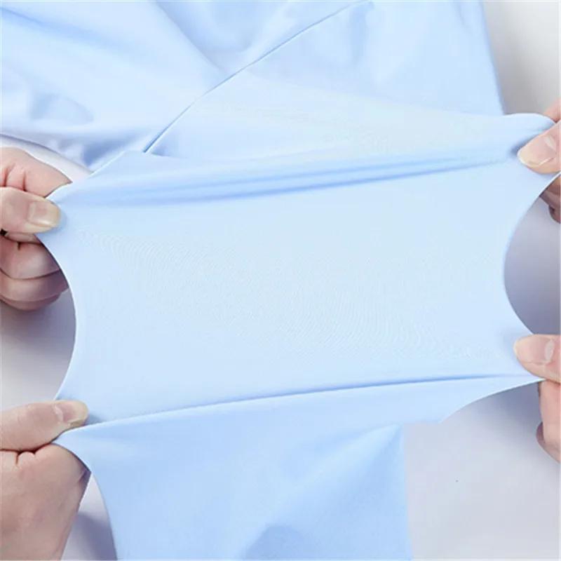 Chemise à manches longues pour hommes, extensible dans les quatre voies, sans fer, soyeuse, commerce