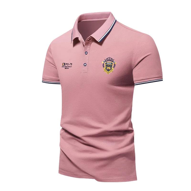Nouveaux hommes polos brodés été à manches courtes chemise de luxe haut décontracté revers T-shirt r