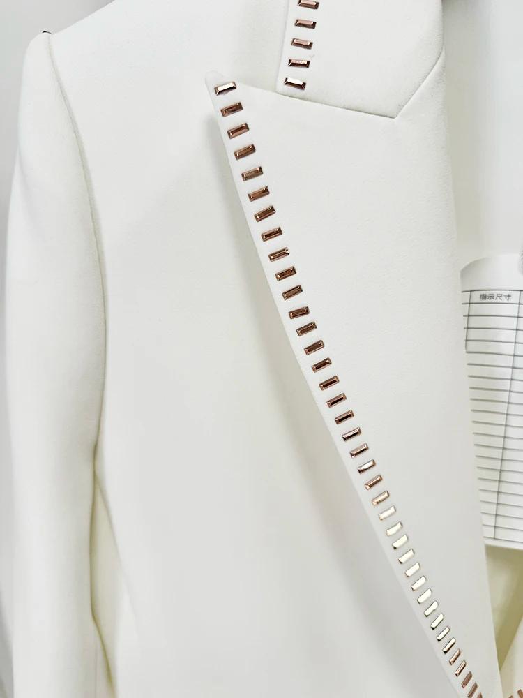 Ensemble de costume de créateur HIGH STREET, dernière mode 2026, pour femme, avec blazer à bouton un