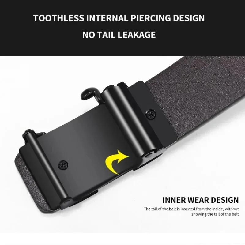 Nouveau produit ceinture hommes de haute qualité sans dents boucle automatique décontracté hommes ce