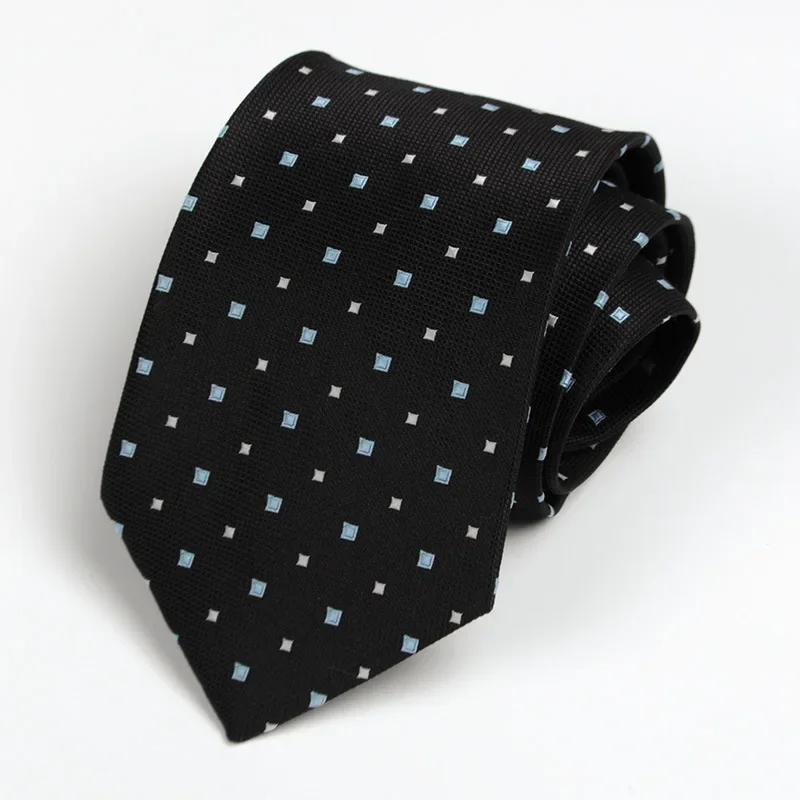 Cravate de Costume Professionnel pour Homme, Motif à Pois Bleu 8cm, Nouveau Style, Bande de Col Élég
