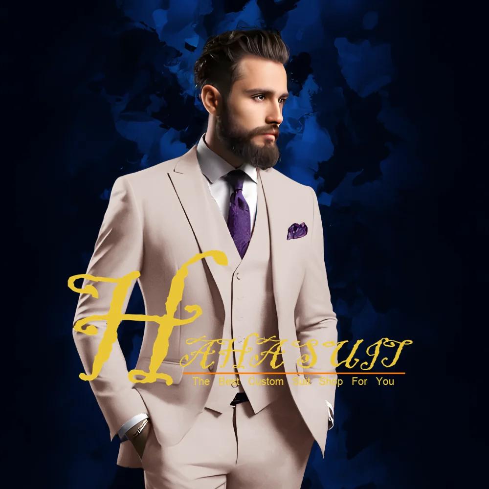 Costumes pour hommes pour marié 3 pièces smoking de marié de mariage coupe ajustée 2025 veste de cos