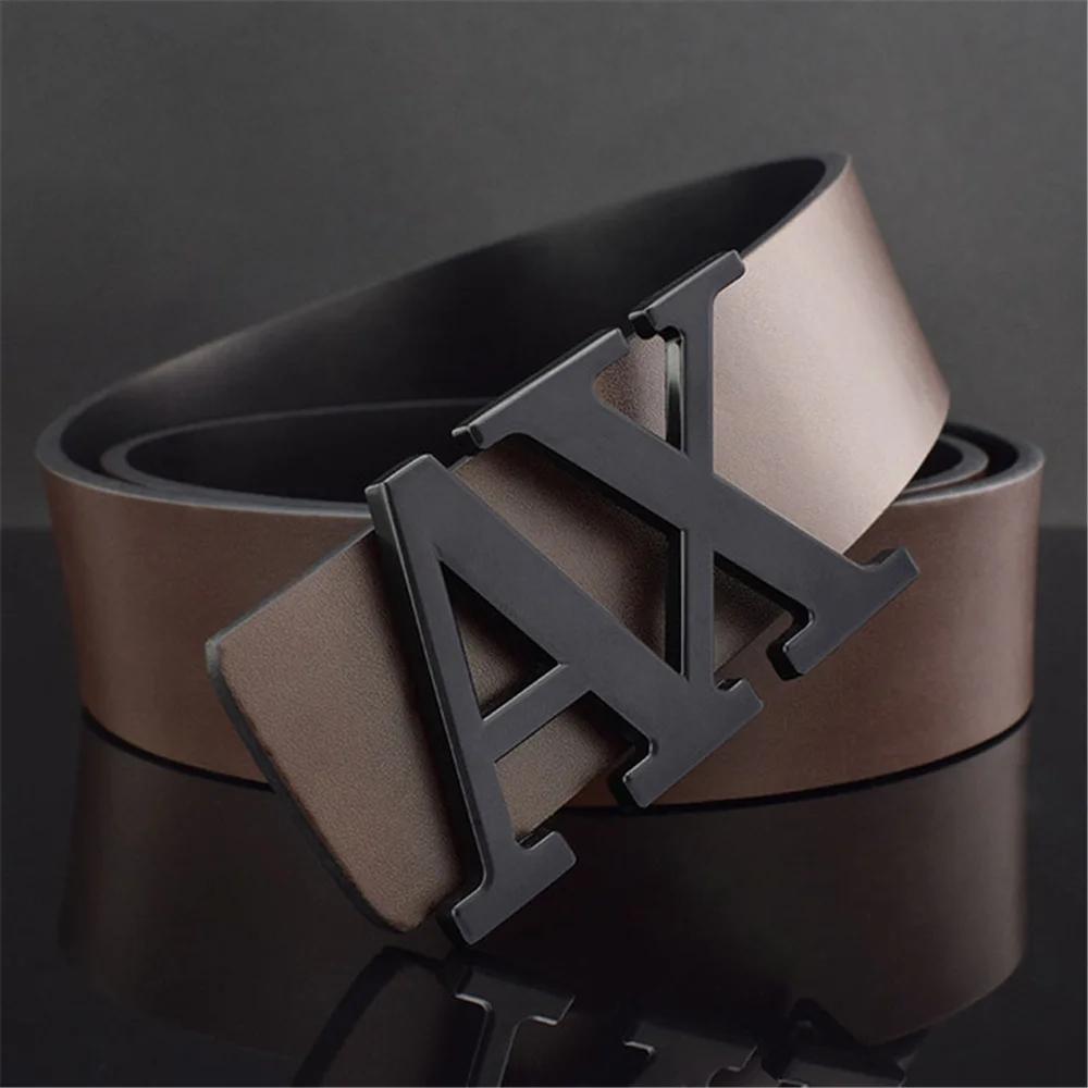 Ceinture homme à la mode Simple lettre boucle réversible mâle ceinture pour hommes 3.8 cm luxe bonne