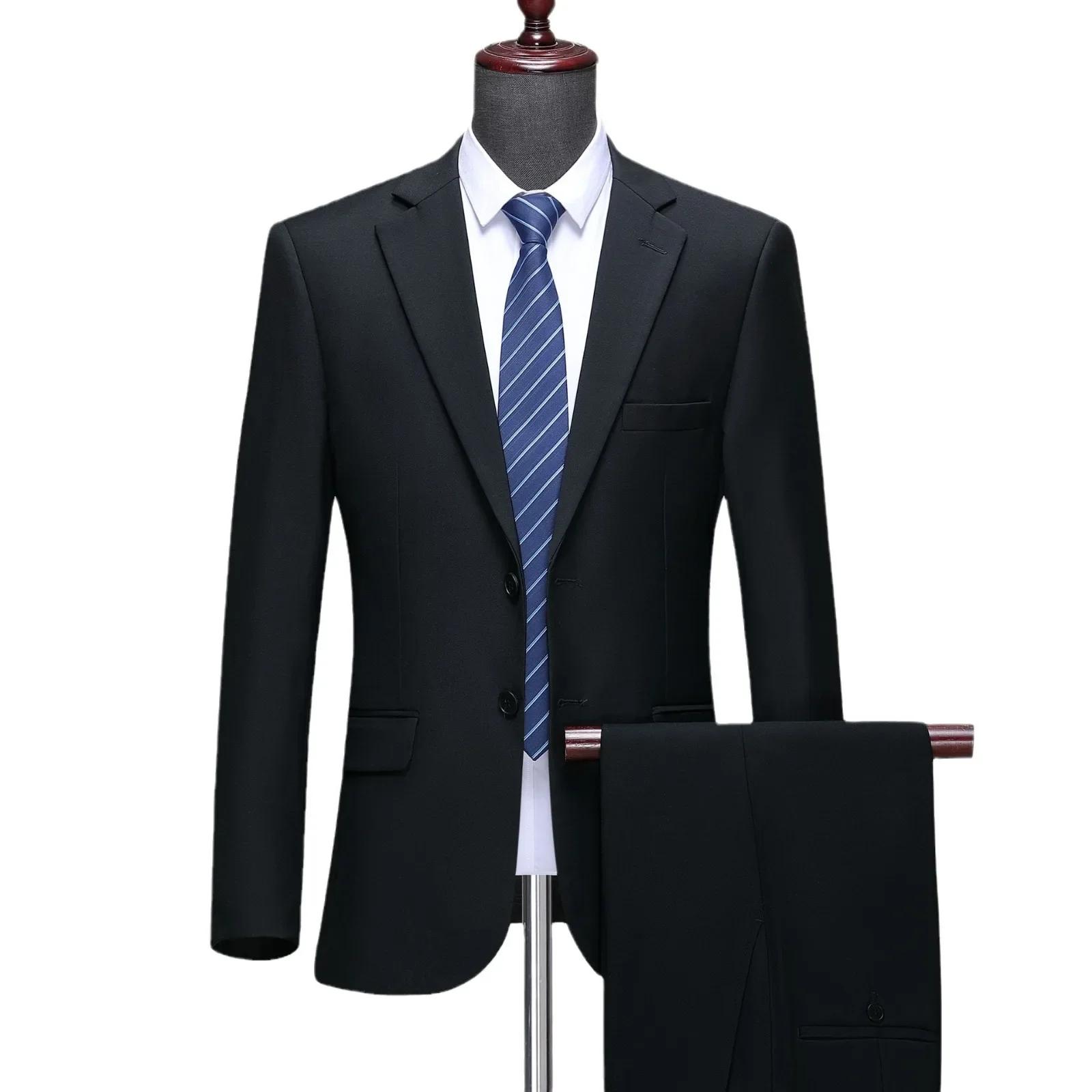 S-8XL trempée (Blazer + fj) Chemise décontractée de gentleman pour le travail, coupe couvertes, mari