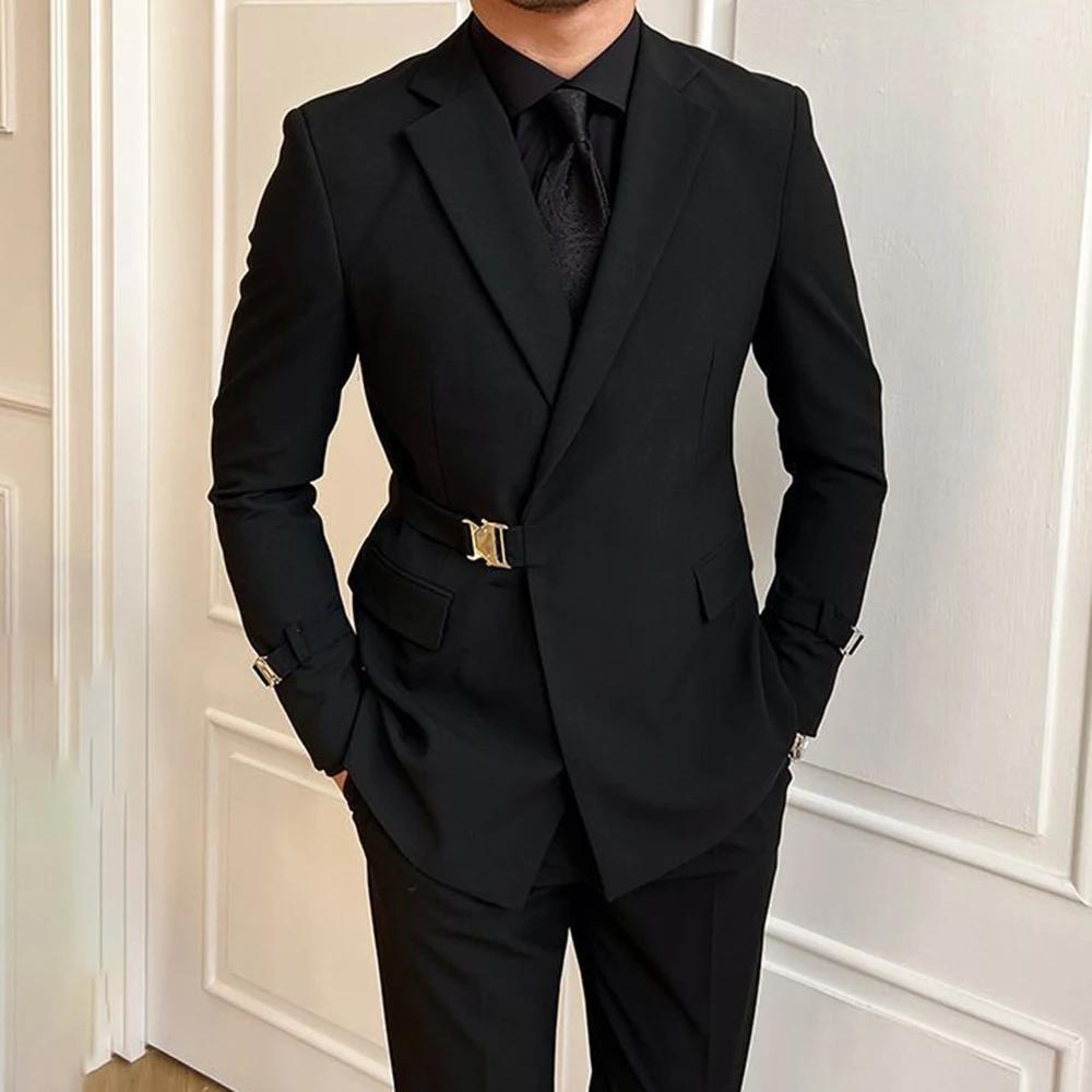Veste de costume de Style britannique pour homme, tenue élégante pour homme d'affaires, décontractée