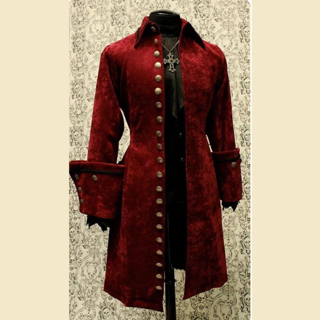 Veste de Galon Rouge Vintage pour Homme, Costumes Médiévaux, Manteau de Théâtre, 15e et 16e Centotto