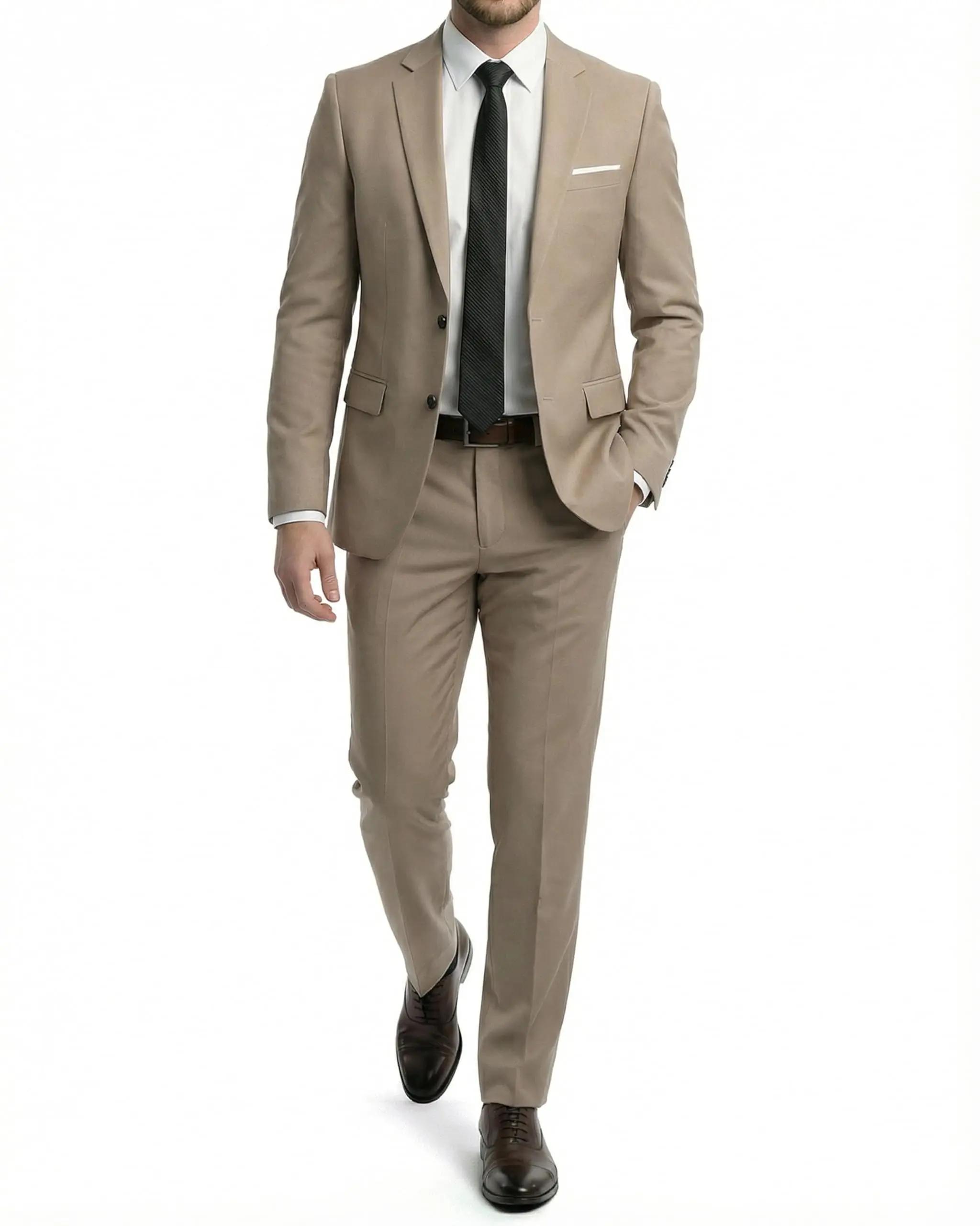 Costume élégant pour homme, ensemble 2 pièces violet, veste à revers cranté, pantalon coupe ajustée,