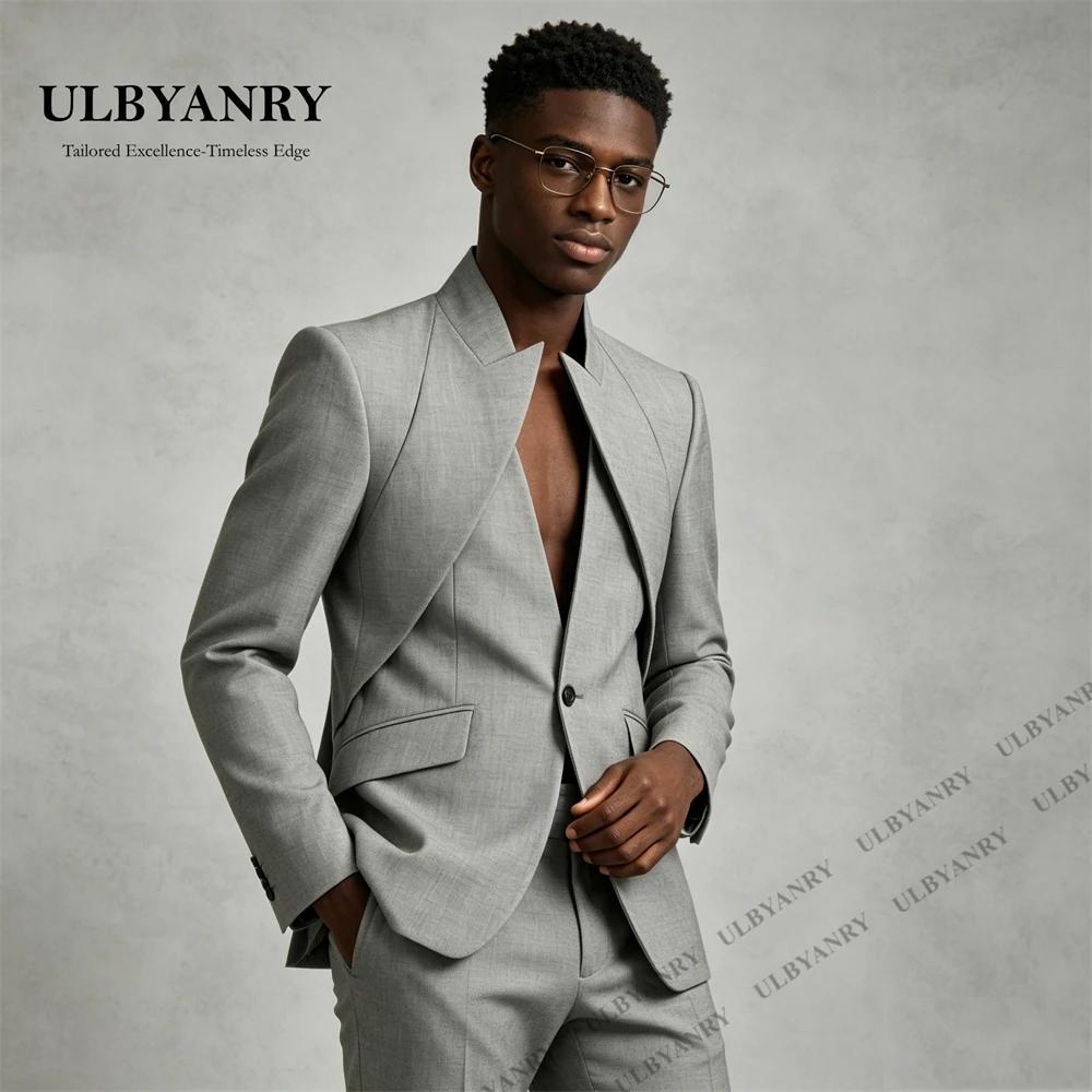 Costume homme ULBYANRY, design unique, ensemble 2 pièces, sur mesure, occasions formelles, veste et