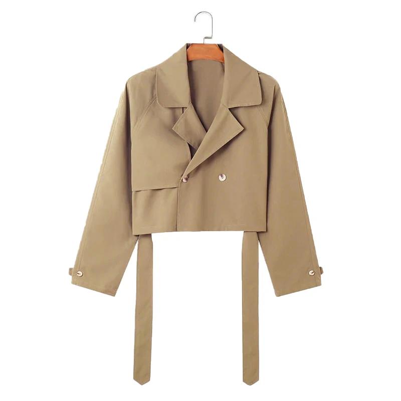 Vestes Streetwear pour hommes, couleur unie, revers, manches longues, manteaux courts amples, mode d