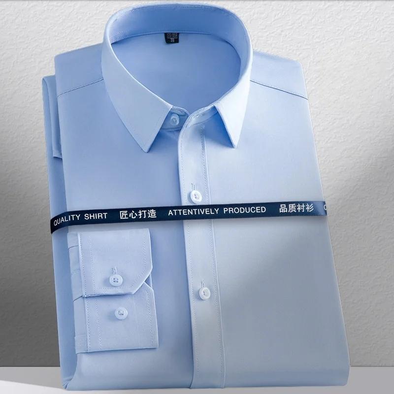Nouvelles chemises pour hommes à manches longues, chemises habillées pour hommes, coupe ajustée, che