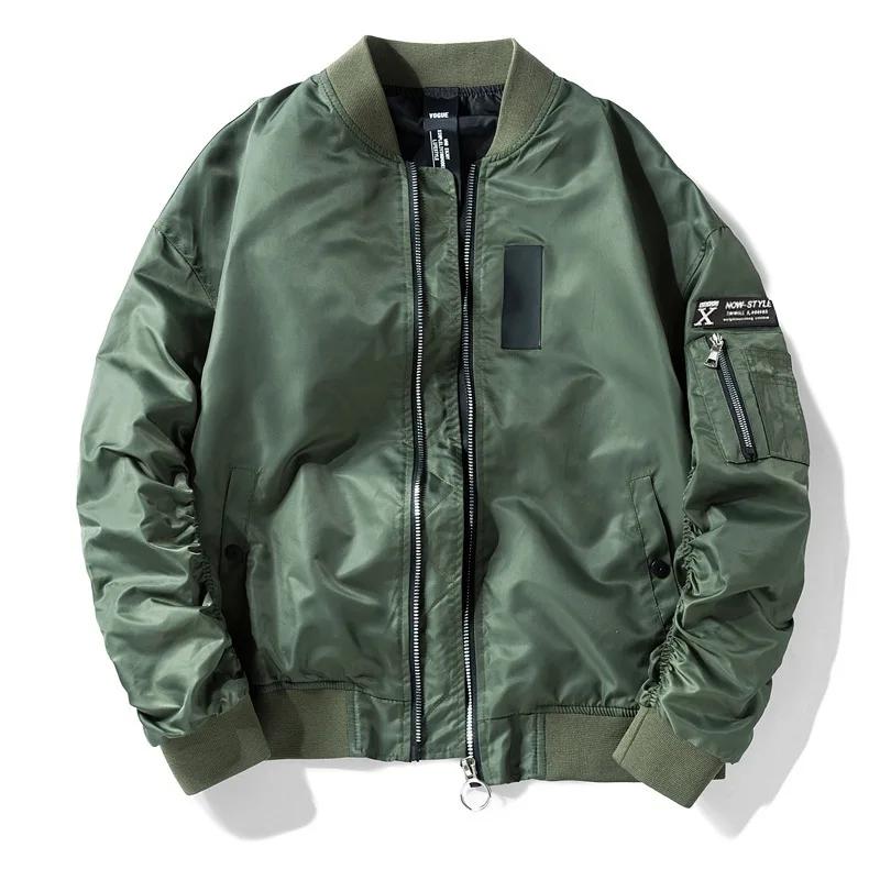 Veste décontractée en nylon pour homme, style baseball, printemps-automne, manteau de pilote tendanc