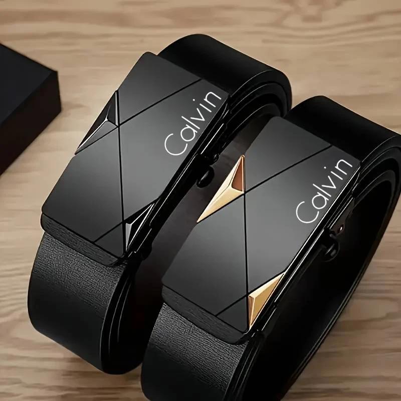 Ceinture élégante en cuir PU pour hommes – Ceintures à la mode pour la vie quotidienne, les loisirs,