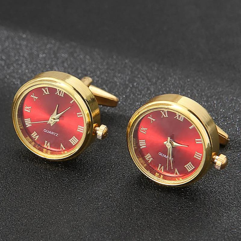 Boutons de manchette de montre pour hommes, chemises de cou, boucle de luxe, Business fonctionnelle,