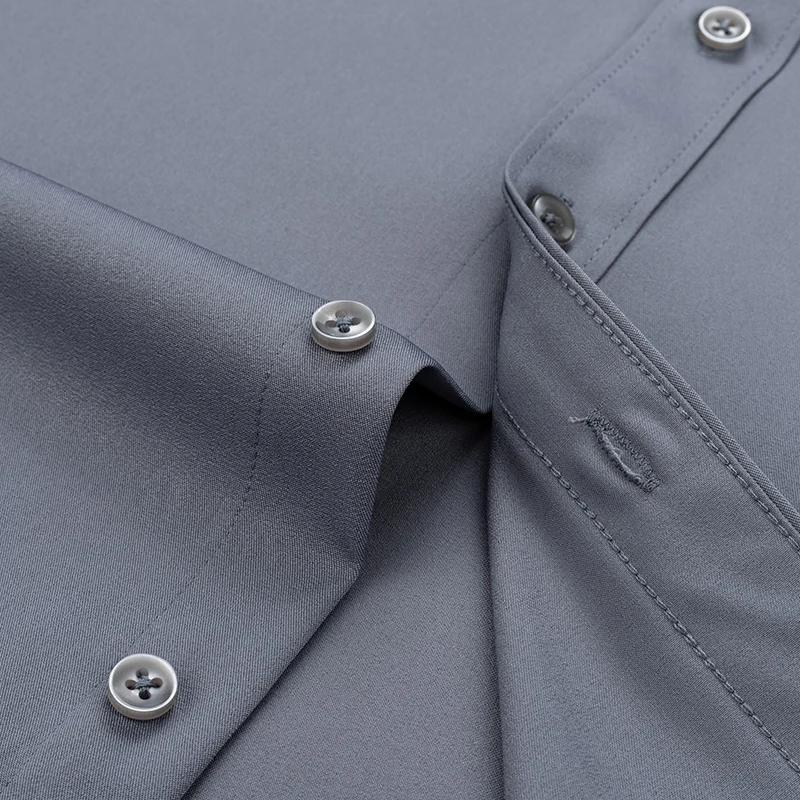 Chemise d'affaires à manches longues pour hommes, vêtements de marque, mince, mince, blanc, document