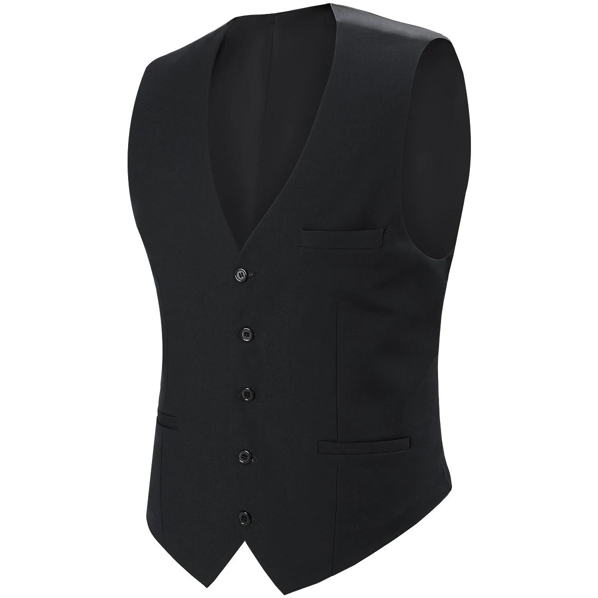 Gilet pour hommes, mariage, cérémonie d'église de pâques, gilet noir, Banquet, bureau, affaires, dîn