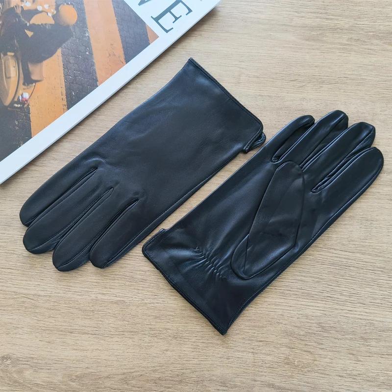 Gants fins en cuir de mouton pour hommes, protection solaire d'été en plein air pour le cyclisme et 