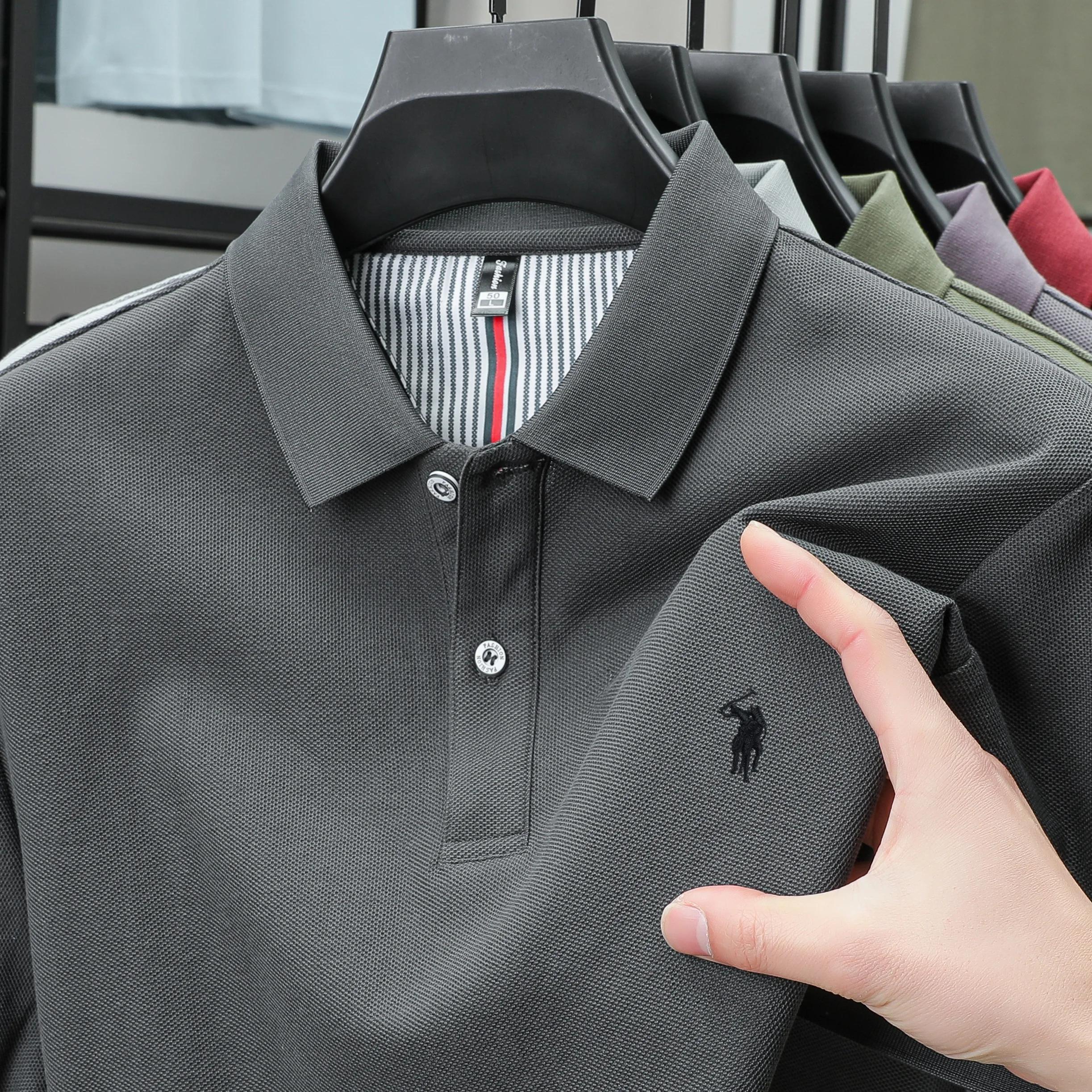 Polo homme 100% coton pur, nouveau, confort de luxe, respirant, manches courtes, haute qualité, styl