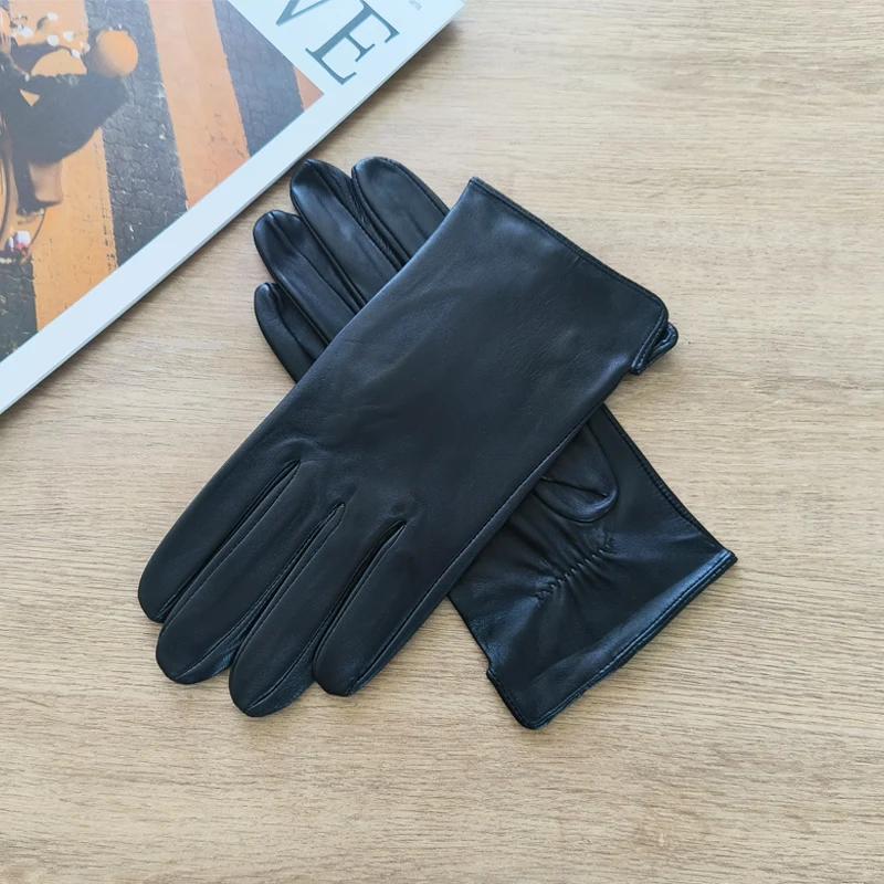 Gants fins en cuir de mouton pour hommes, protection solaire d'été en plein air pour le cyclisme et 