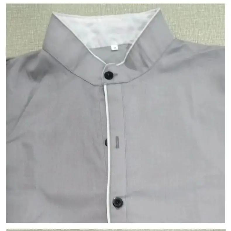 Chemise à manches longues pour hommes, couleur unie, Simple, décontractée, Version coréenne, coupe c