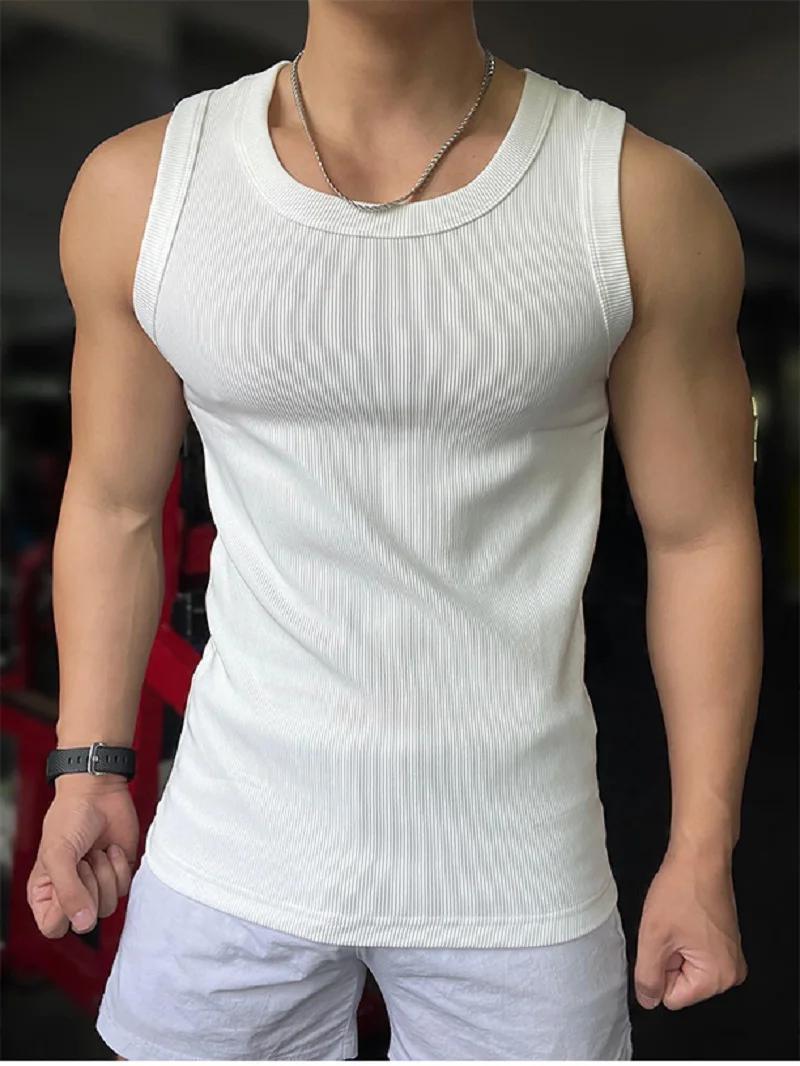 Nouveau gilet en tissu combiné pour hommes, grand gilet pour sport d'été, loisirs, Fitness, vêtement