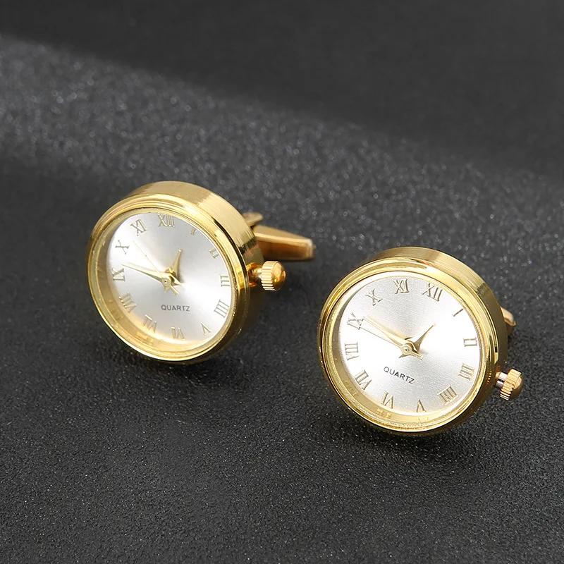 Boutons de manchette de montre pour hommes, chemises de cou, boucle de luxe, Business fonctionnelle,