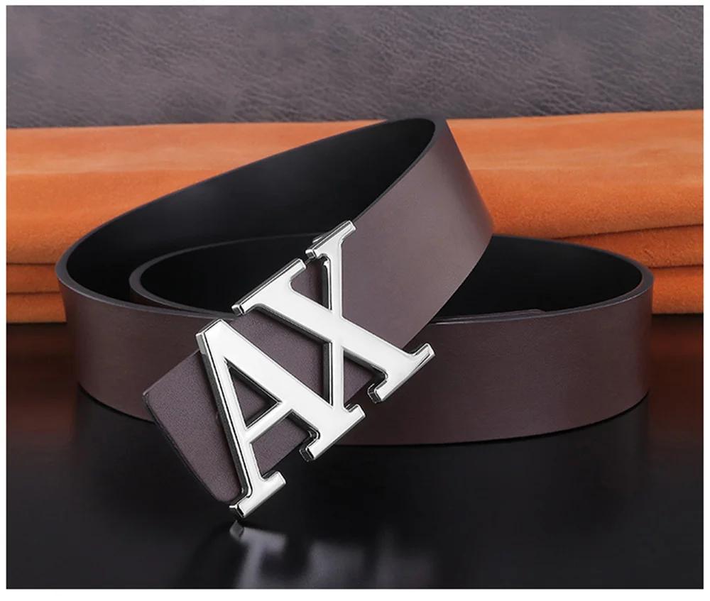 Ceinture homme à la mode Simple lettre boucle réversible mâle ceinture pour hommes 3.8 cm luxe bonne