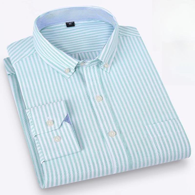 Nouveau 100% pur coton chemise pour hommes à manches longues classique polyvalent doux respirant déc