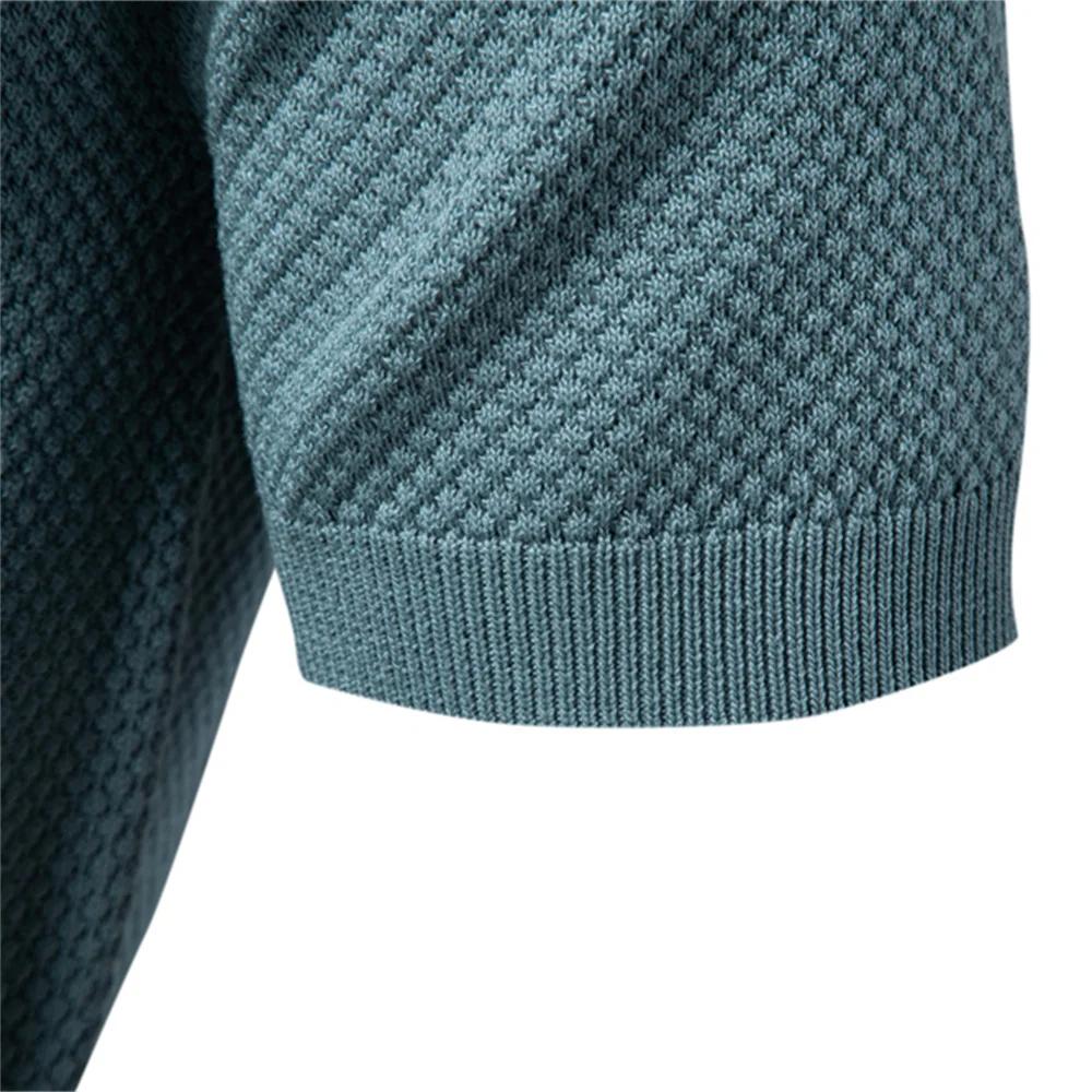 2025 nouveau été Premium couleur unie hommes Polo de Golf pour col tissu respirant Social haut décon