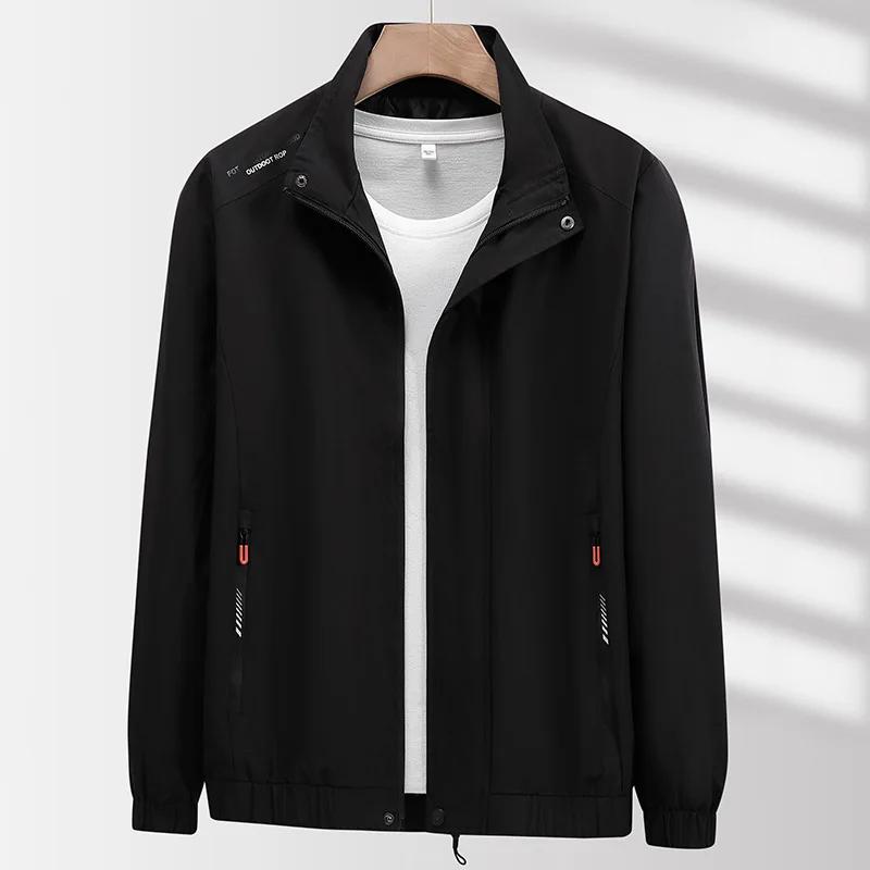 Veste thermique d'automne décontractée à col montant de haute qualité pour homme, résistante à l'usu