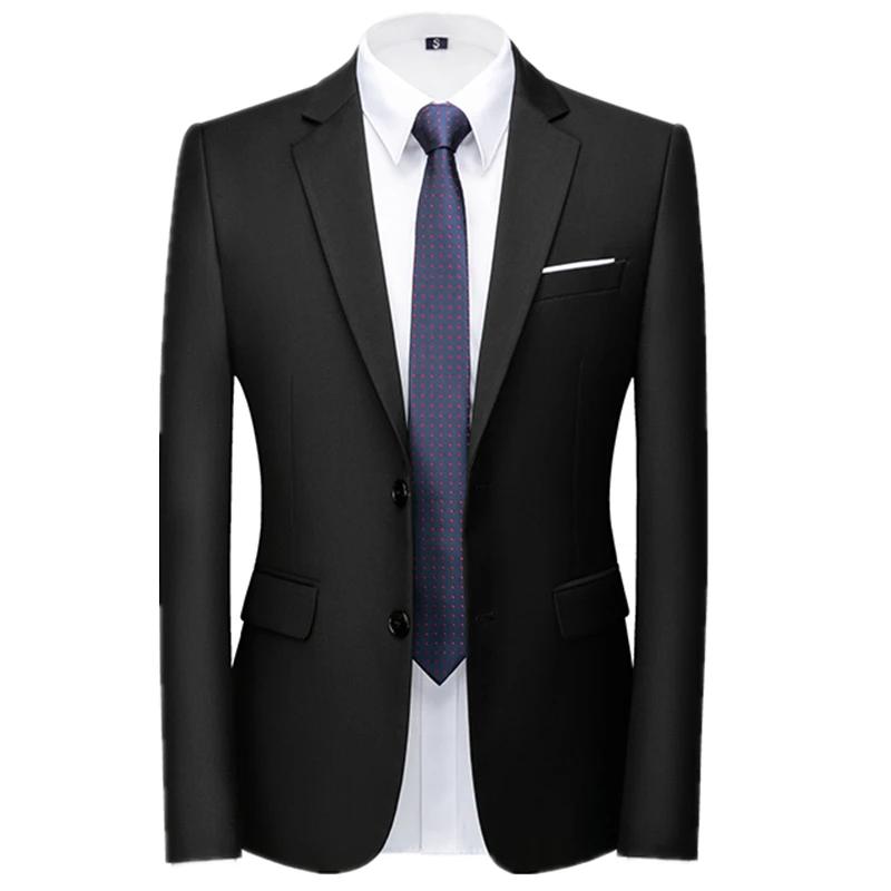 Veste de costume verte pour hommes, manteau à col en v à deux boutons, hauts de robe formelle pour f