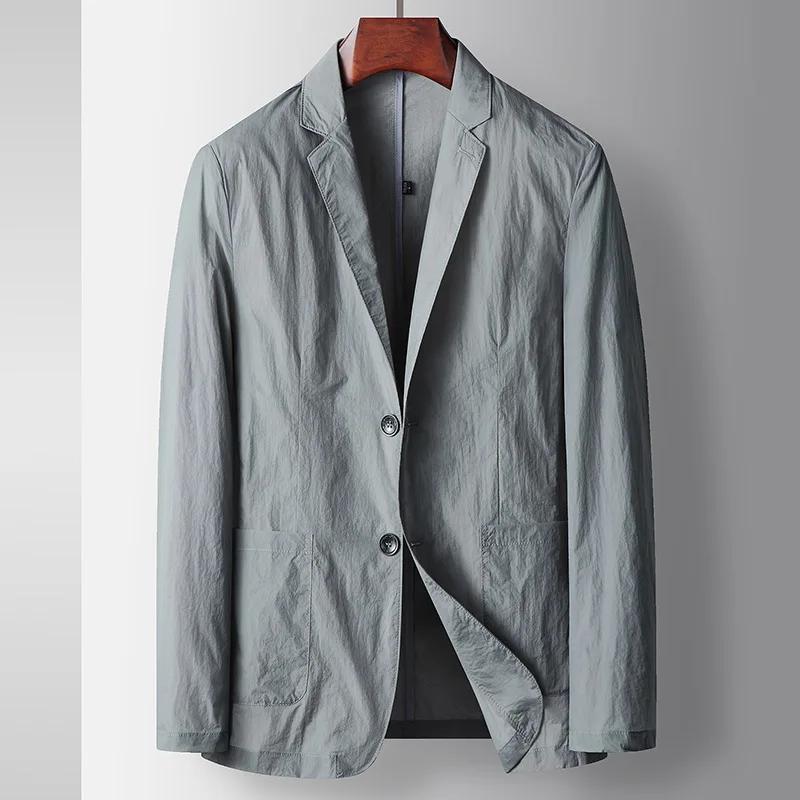 Costume noir pour hommes, petit costume fin, vêtements d'affaires décontractés, tendance, simple oue
