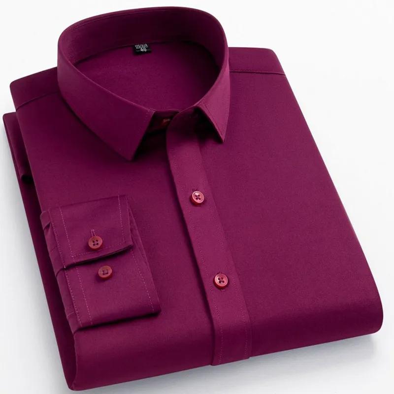 BAMBOOPLE chemises de bureau sans fer pour hommes dernières affaires douces Anti-rides sans poche in